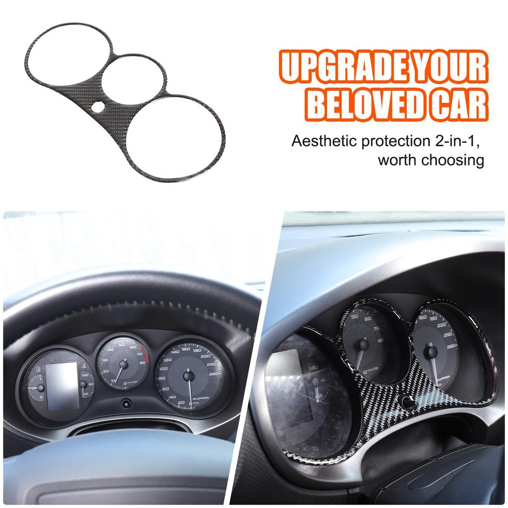 Soft Carbon Fiber trument Panel Trim Sticker For SEAT Leon 1P 2008-2012