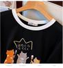 Women's Plus Size Loose-Fit Short-Sleeve Mid-Length T-Shirt, Round Neck, Sizes 200/300/350 Jin