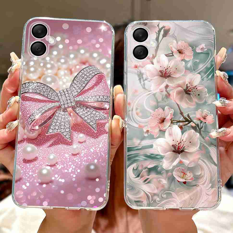 For Samsung A06 4G Case SM-A065F Colorful Flowers Soft Silicone Back Cover Phone Cases For Samsung Galaxy A06 A05 Bumper