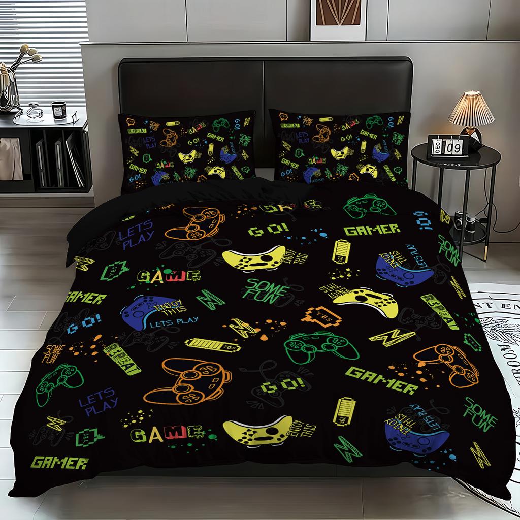 Gifts for teenagers game console Bedding Set game controller Duvet Cover Pillowcase Bedroom Decoratio Single Double Large Siz