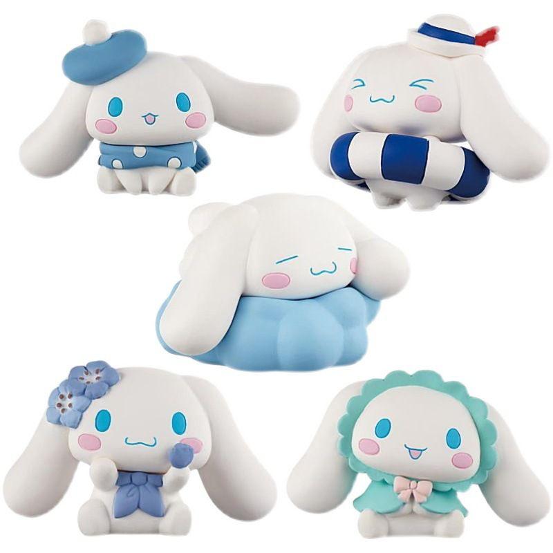 Figura Linda de Cinnamoroll Sanrio Anillo de Natación Juguete Juego de Figuras Para Decoración de Pasteles Diy