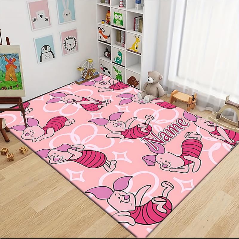 Custom Name Dumbo Circus Adventure Carpet Rug Customizable Soft Washable Anti-Slip Home Living Room Sofa Mats Personalized Rug. 0909427