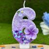 Creative Digital Birthday Candle Cake Party Decoration First Birthday Flowers