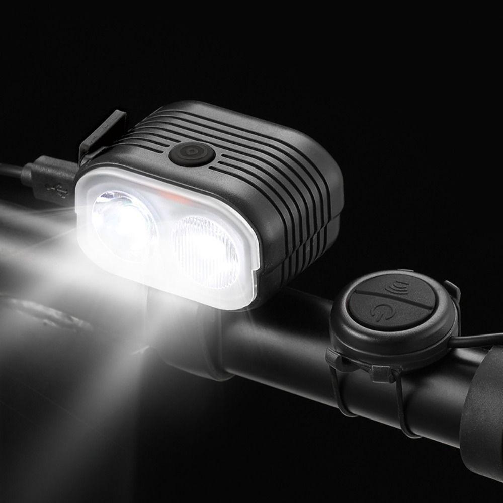 Dual Light Source Bicycle LED Headlight Waterproof Bicycle Front Light Bicycle Riding