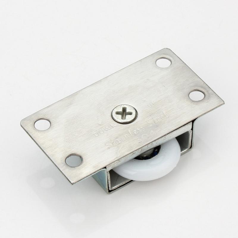 1 Set Stainless Steel Sliding Door Rollers Suspended Bedroom Wardrobe Door Furniture Accessories For Cabinet Shower Cabin