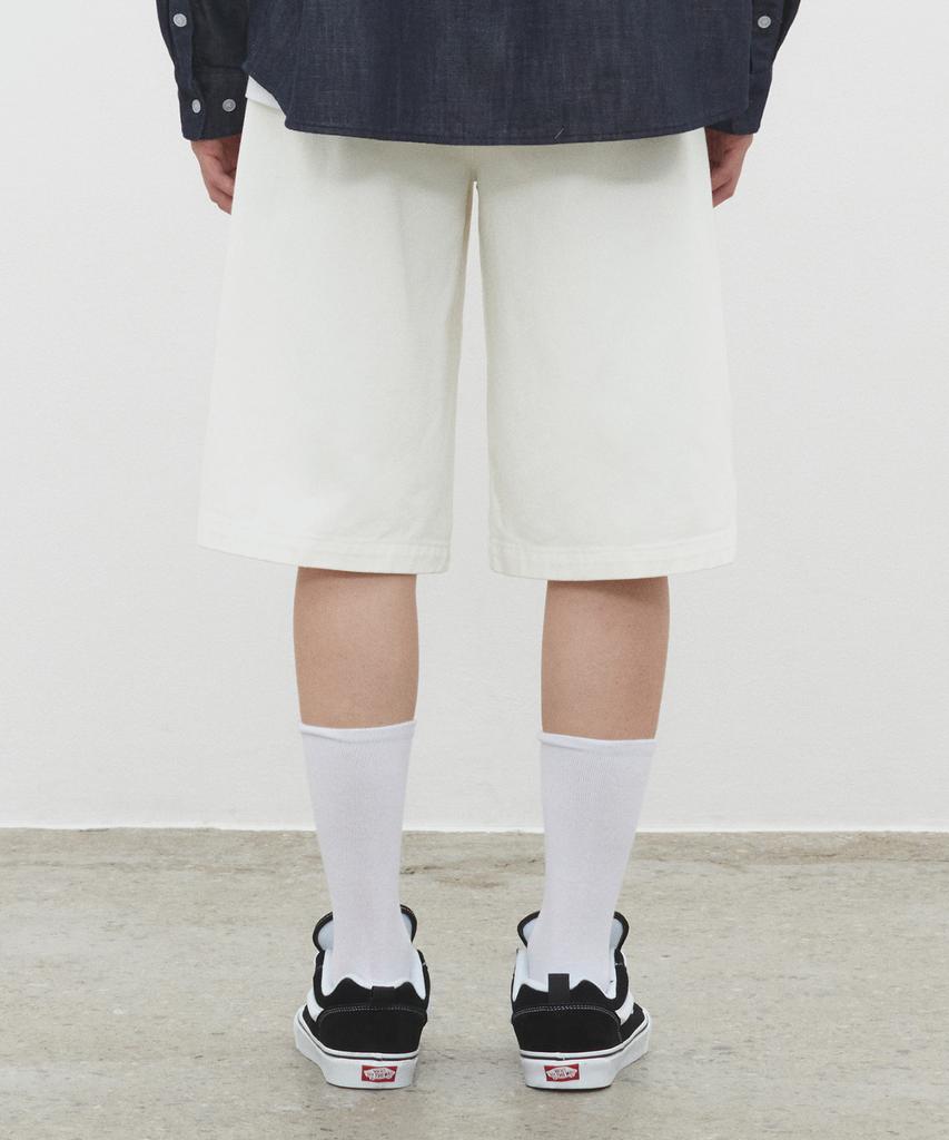 DECET Cotton 2Pleats Shorts Dcpt041Ivory