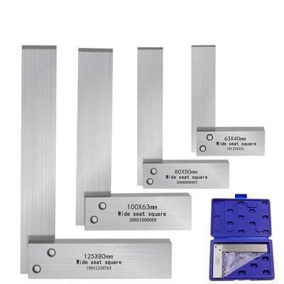 90 Degree Flat Edge Square Ruler Carpentry Square Woodworking Tools Metal Angle Measuring Tool Multi Try Square Gauge Set-Square