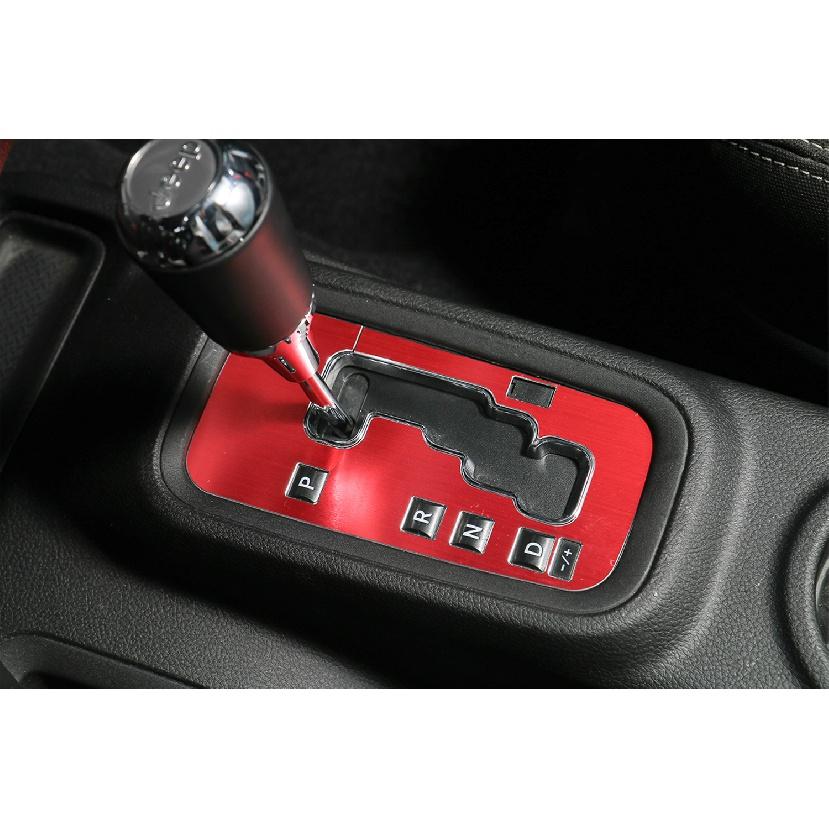 Car Gear Shift Panel Decoration Cover Stickers for Jeep Wrangler JK 2011-2017 Auto Interior Mouldings Accessories Aluminum