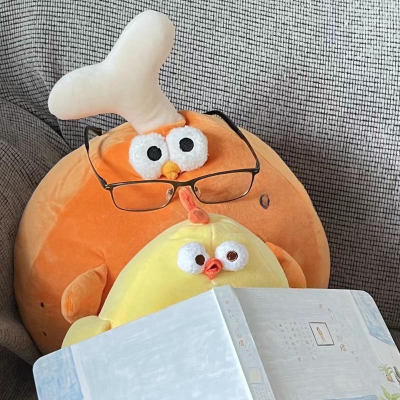 בובת רגלי עוף מצוירת בובת קריקטורה חמודה מתנת יום הולדת בובת קטיפה יצירתית וכיפית כרית צעצועים לילדים מתנות