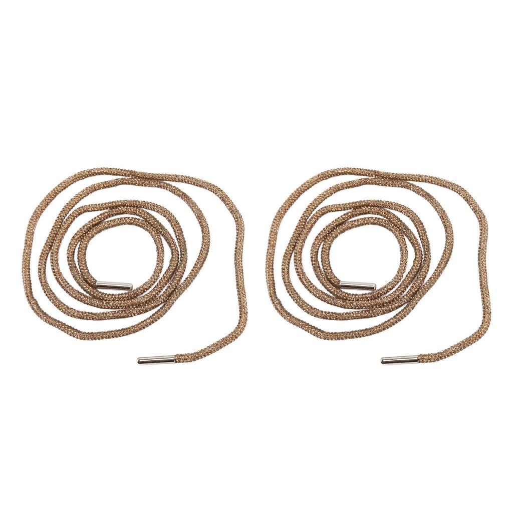 2PCS Crystal Bling Shoe Laces Fashionable Shiny DIY Replacement Round Glitter Shoe Laces for