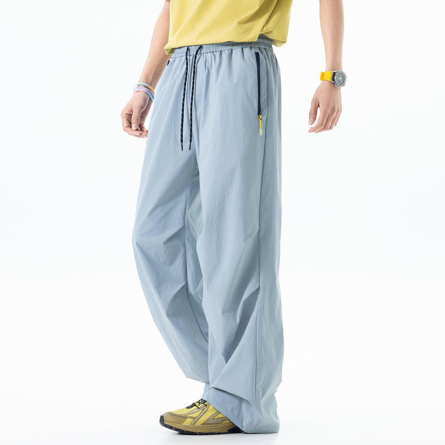 Men s Ice Silk Workwear: Lightweight, Breathable, Quick-Dry Sports Pants in American Style 3XL