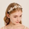 Sen Flower Headband Wedding Bride Bridesmaid Wreath Headgear Handmade Light Luxury Retro Metal