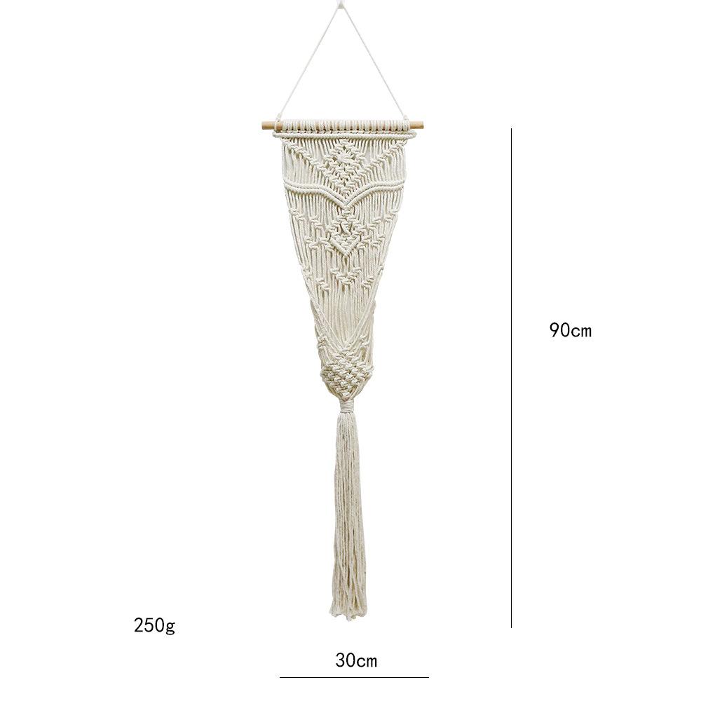 Handmade tapestry, cotton rope weaving, hanging basket, flower pot, plant mesh bag, modern bedroom, room, balcony decoration