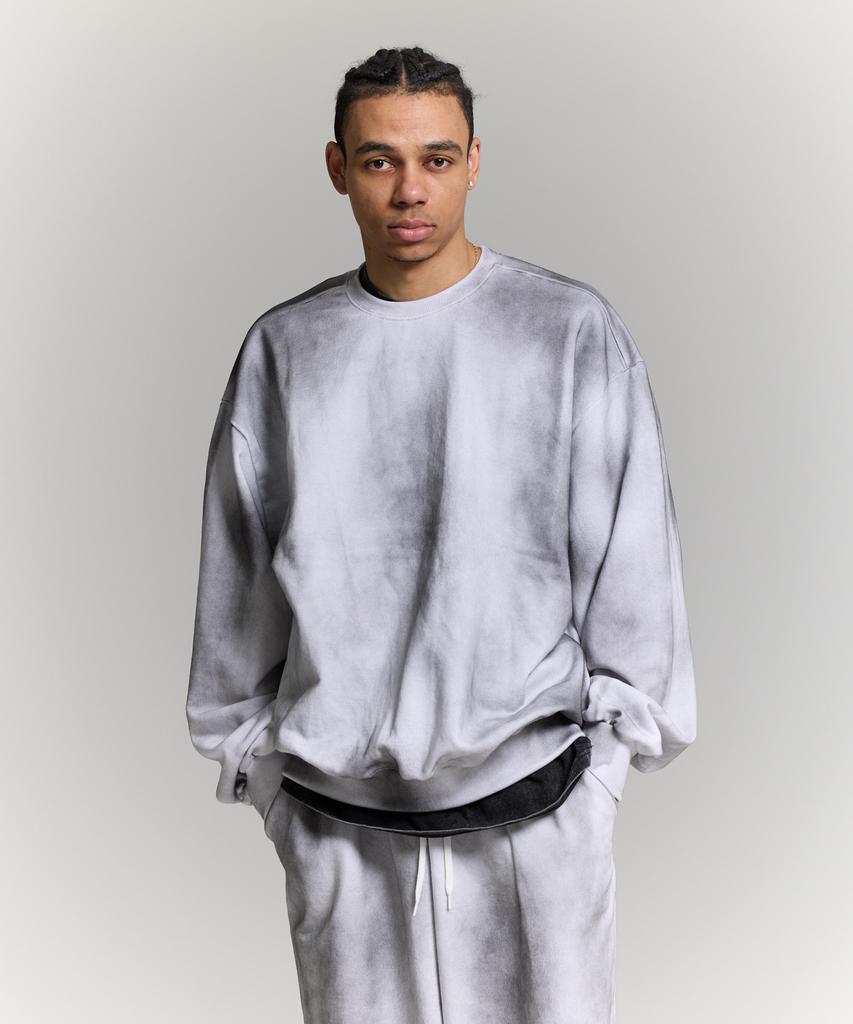 PHILIPPAKER Fresh Solid Sweatshirt Dirty Washed White