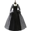 Cosplay Dress Medieval Flare Sleeve Party Gown Gothic Floral Robe