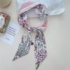26 Letter Printed Headband 100x6cm Fashion Small Silk Scarf For Women New Design Brand Scarves Women's Bags Hair Tie Accessories