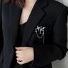 Stilvolle Damenbrosche Vierzackiger Stern Kette Blusenanstecknadel Kristallabzeichen Schmuck Persönlichkeit Punk Brosche für Damen