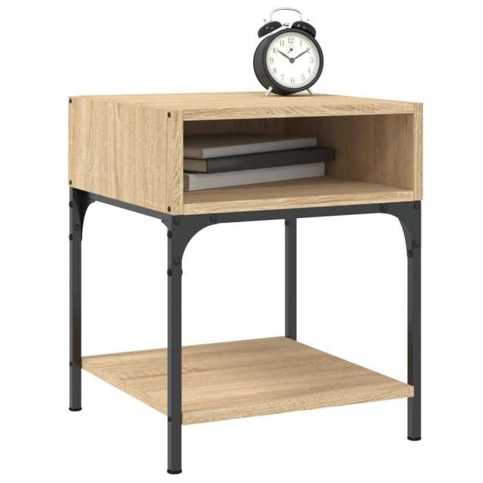 VidaXL Tables de chevet 2 pcs chêne sonoma 40x41x50 cm bois ingénierie 825876