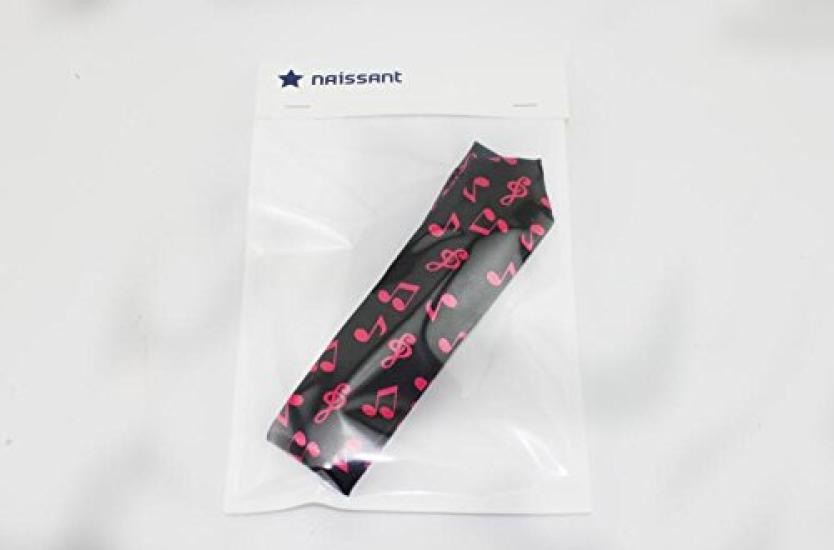 Naissant Cute Black & Pink Musical Note Design Tie - Unisex (Men's & Women's)