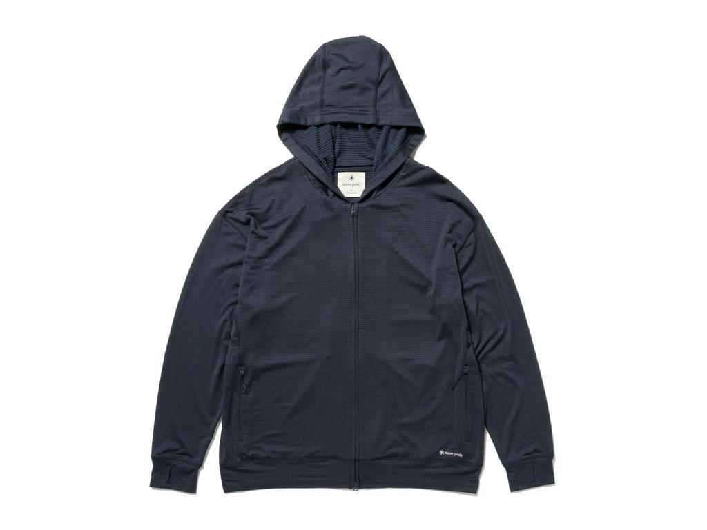 Breathable Dry Grid Zip Up Hoodie Size Festival Camping Outdoor [Snow Peak] MNAVYSW-25SU007
