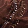 Double Layer Leaves Charm Anklet Foot Chain Summer Women Sandal Ankle Bracelet