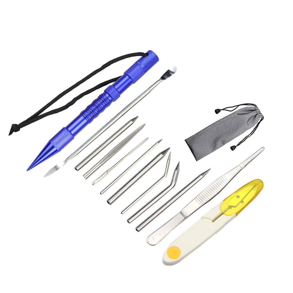 Sada nástrojů na uzlování z nerezové oceli, šicí jehly na paracord, pro výrobu ručních prací z kůže a paracordu