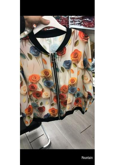 Plus Size Chiffon Floral Sun Protection Cardigan for Women