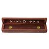 Handmade Wooden Incense Burner Inlay Work Cone Ash Holder Hollow Out Aromatic Incense Stand for Meditation Spirituality