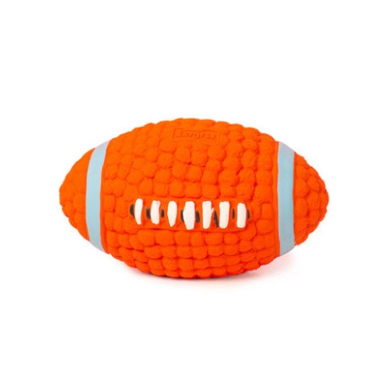 

Lovely Dog Toy Squeak Balls Soccer Shape Sound Toy Chew Toy for Medium Small Dogs Training Molar Balls S