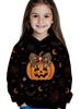 Halloweenová Kreslená 3D Tištěná Dětská Mikina Módní Street Style Dlouhý Rukáv Vrchní Díly Lehká Pohodlná Mikina s Kapucí