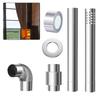 DIY Installation Friendly Stainless Steel Flue Stove Pipe Kit Designed to Prevent Backdrafts and Enhance Functionality