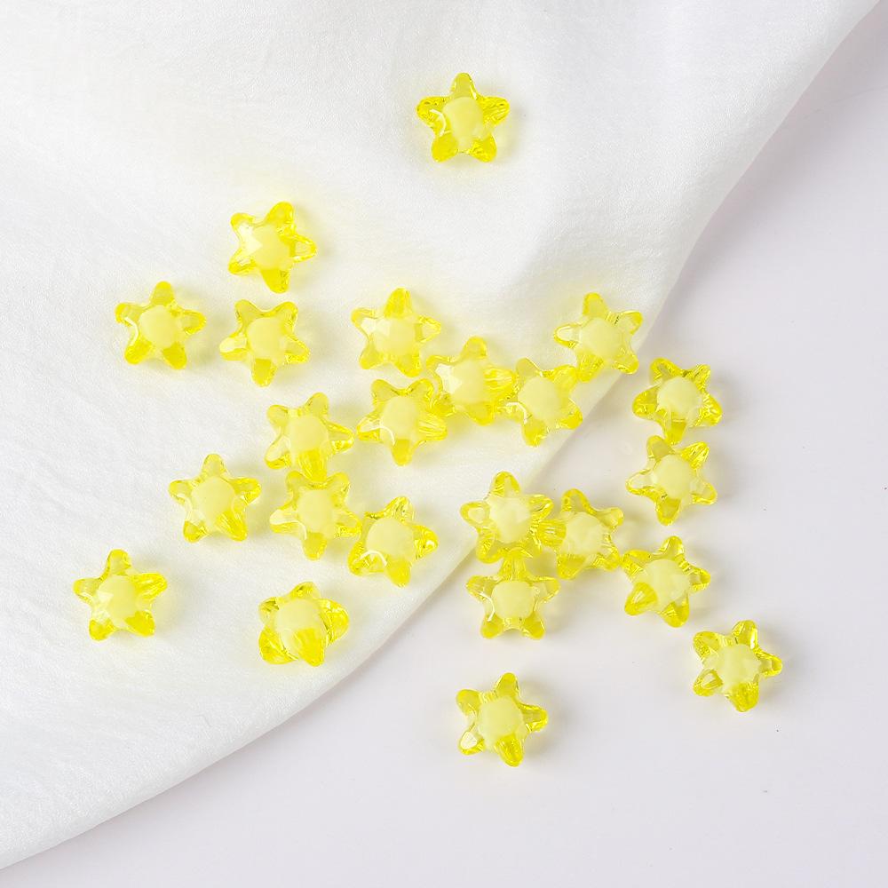 

Акриловые 11мм бусины-пентаграммы Внешний цвет Средние бусины Прозрачные бусины Звезда Рассыпные бусины Бисероплетение DIY Ожерелье Ювелирные аксессуары 50 pieces