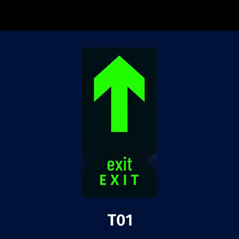 Glow-in-the-Dark Fire Safety Emergency Exit Sign