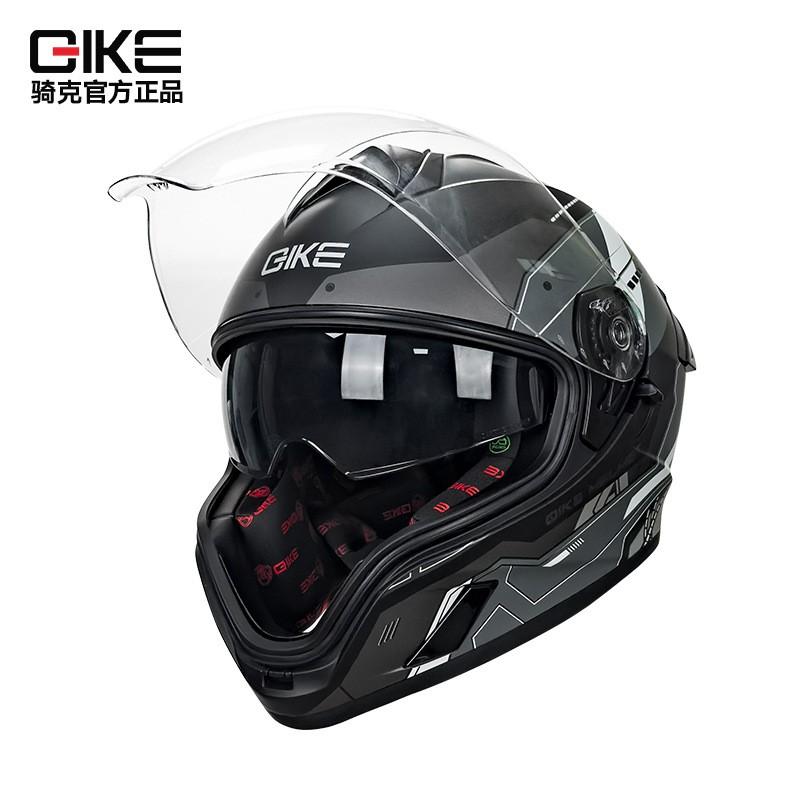 Full Face Motorcycle Helmet With Dual Visor Rear Spoiler Men Women - 3C Certified ABS Safety Gear