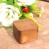 Ringaufbewahrung Aufbewahrungskoffer Samtgefütterte Walnussbox Exklusiver Verlobungsring Holz Quadratisches Design Schmuck