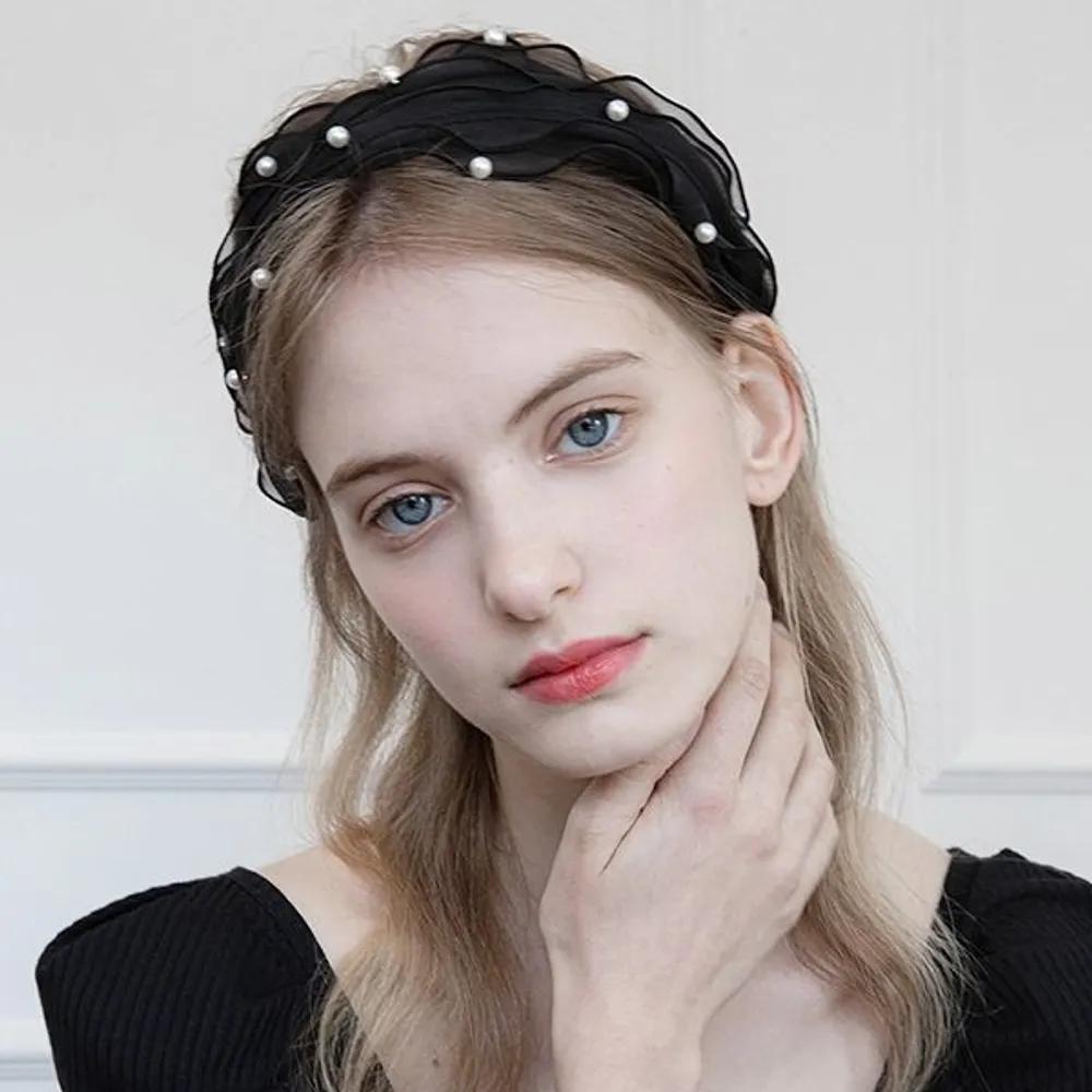 Frill Pearl Hairband JP-22-118HB ivory