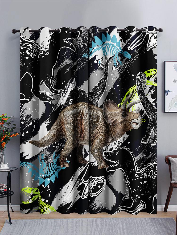 Dinosaur Monster Skull Curtain Shade Bedroom Curtain 3D Digital Printing Shade Curtain