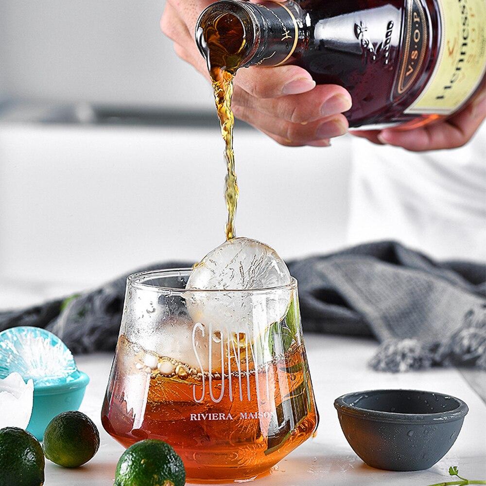 6.5CM Diameter Silicone Food Ball Ice Cube Maker Whiskey Cocktail Ice Maker Kitchen Bar Ice Cream Mold