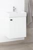 Wall-Mounted Bathroom Cabinet with Sink, Gloss with Handle, Elara
