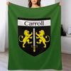 Clan Carroll Family Crest (small) Throw Blanket Warm Flannel Blanket for Couch Chair Bedroom