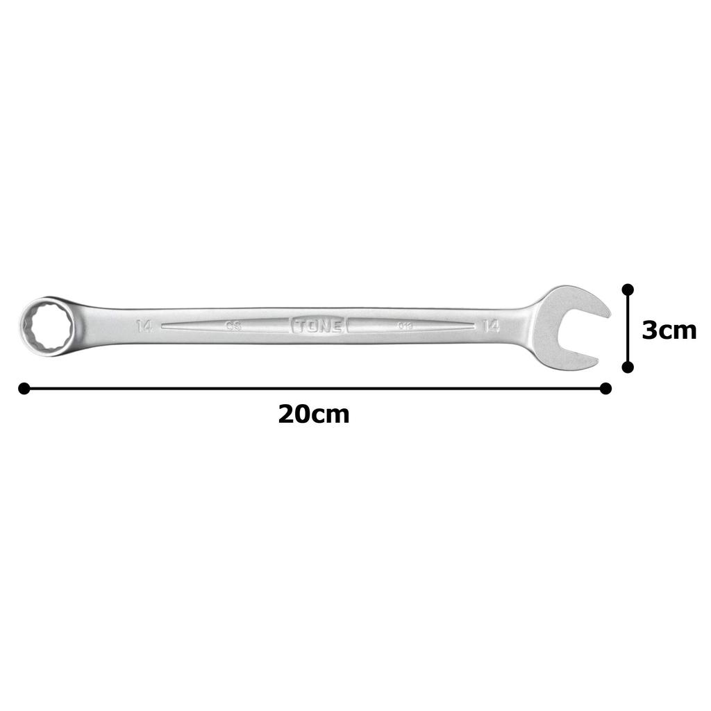 TONE Combination Wrench 14mm Jaw Opening HPCS-14,