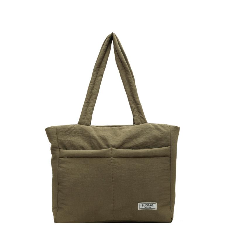 

Сумка на плечо Большая сумка Студенческая косметичка Сплошной цвет зелёный