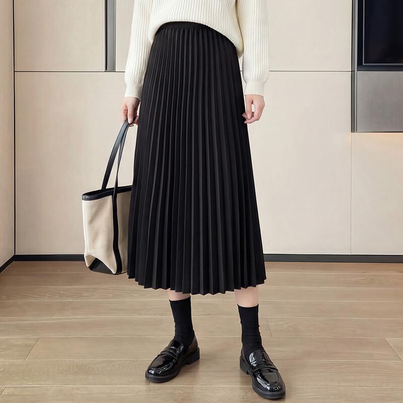 

Женская плиссированная миди-юбка А-силуэта L