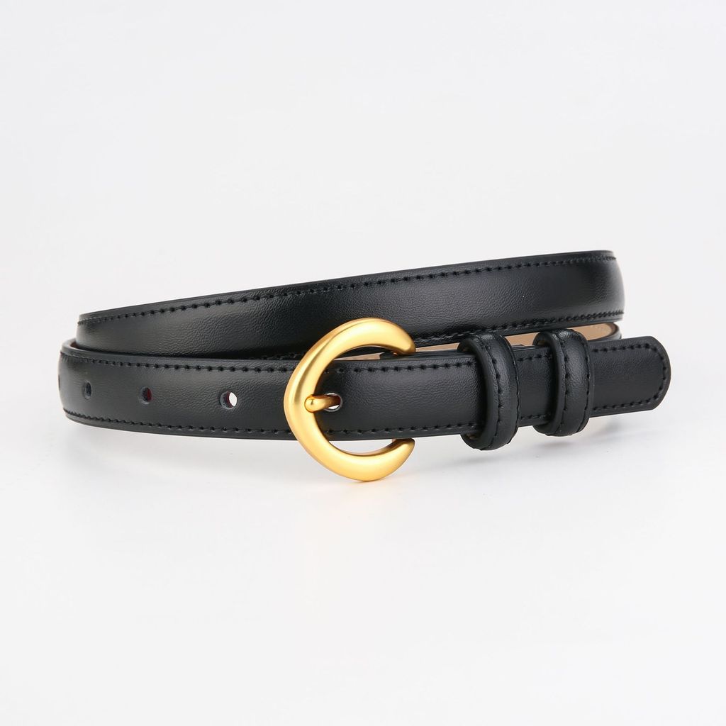Leather Men Women Fashion Belt With Alloy Buckle And Letter Details For Casual Dress