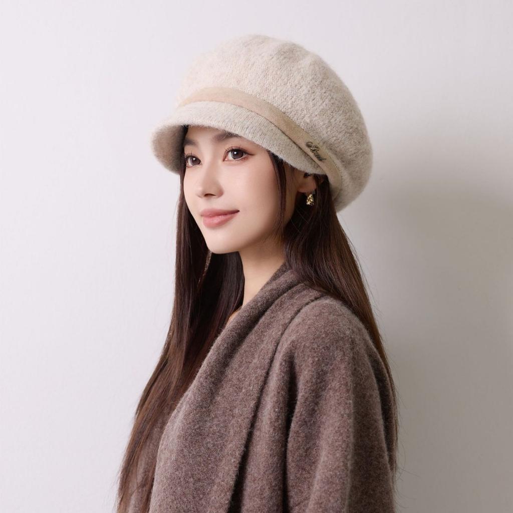 Winter mother wool hat women's fleece thickened duck tongue foreign gas warm hat in the elderly cold knitted cold hat