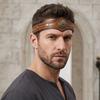 Embossed Pu Rivet Headband Medieval Style Halloween Hair Hoop  Cosplay Headband