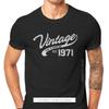 Vintage Made In 1971 50th Unisex Tshirt 1971 50th Anniversary Crew Neck Casual Tops Fabric T Shirt Humor Gift Idea