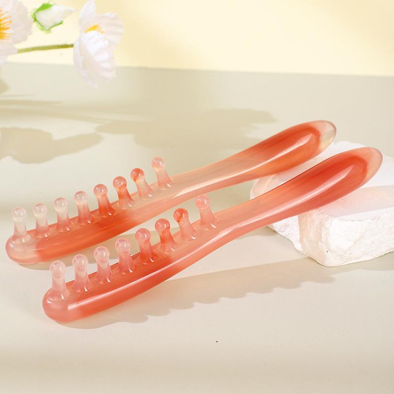 Resin Scalp Massage Comb with Smooth Rounded Teeth Comfortable Grip for Home Daily Wet Dry Hair Care Use