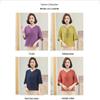Stylish Plus Size Cotton & Linen Summer Top for Middle-Aged and Elderly Women