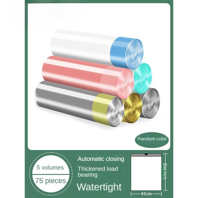 

Негрязные мешки для мусора на шнурке, увеличенные и утолщенные бытовые кухонные одноразовые портативные бытовые пластиковые пакеты на шнурке 45x45cm